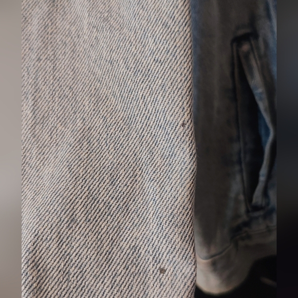 Denim Jacket with Peace Sign Embroidery - Picture 9 of 16